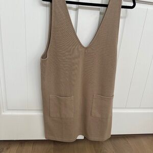 Tan knit dress